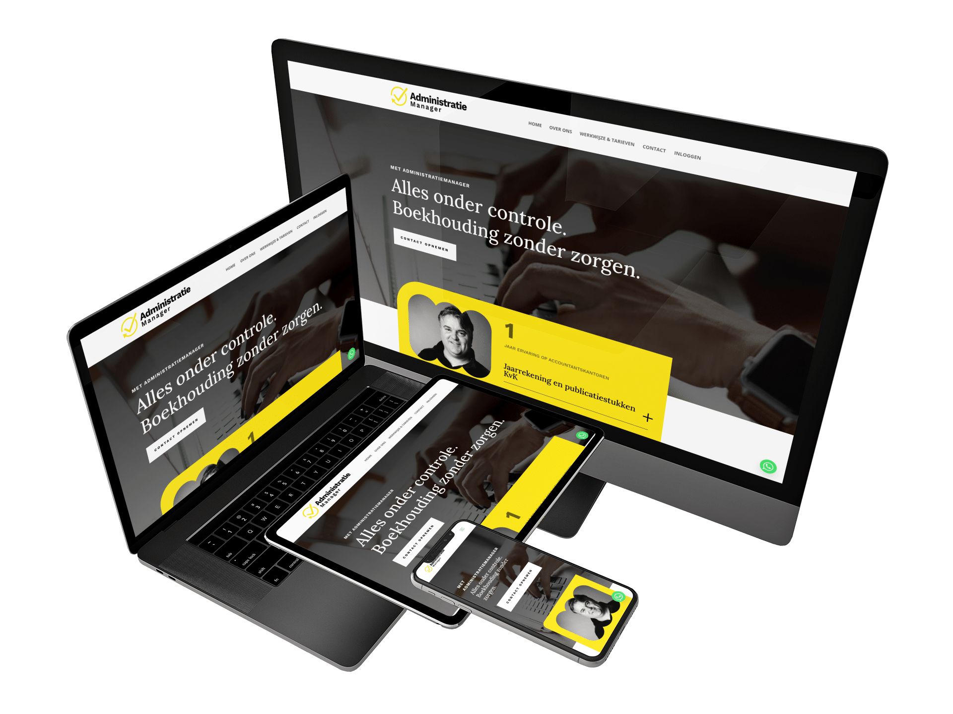 nieuwe website voor Administratie Manager door Mikka websites